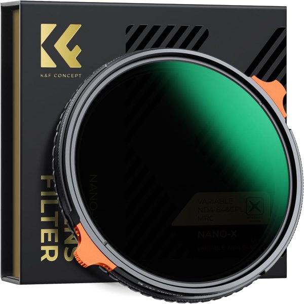 K&F CONCEPT 67mm ND4-64 (2-6 Stops) ND Lens Filter Variable & CPL Polarizers Filter 2-in-1, 28 Multi-Coated Polarizing and Neutral Density Camera Lens Filter (Nano-X Series) - Image 9